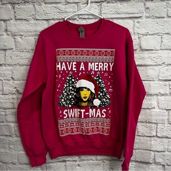 Taylor Swift Have A Merry Swift-mas Ugly Christmas Sweater Sweatshirt small - Picture 1 of 7